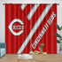 Cincinnati Reds Curtains Blackout Window Drapes Room Decoration