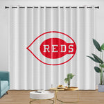 Cincinnati Reds Curtains Blackout Window Drapes Room Decoration