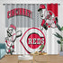 Cincinnati Reds Curtains Blackout Window Drapes Room Decoration