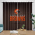 Cleveland Browns Curtains Blackout Window Drapes Room Decoration