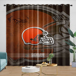 Cleveland Browns Curtains Blackout Window Drapes Room Decoration
