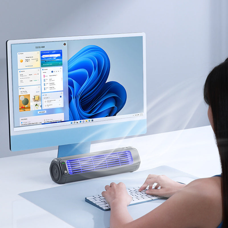 Portable Air Conditioner Fan Rechargeable Wall Mount Cooling Fan 2000mAh