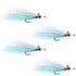 Clousers Deep Minnow Blue White - Streamer Fly Fishing Flies - 4 Saltwater and Bass Flies - Hook Size 1/0