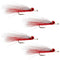 Clousers Deep Minnow Red White - Streamer Fly Fishing Flies - 4 Saltwater and Bass Flies - Hook Size 1/0