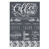 Coffee Bar - Mesh Stencil 12x18