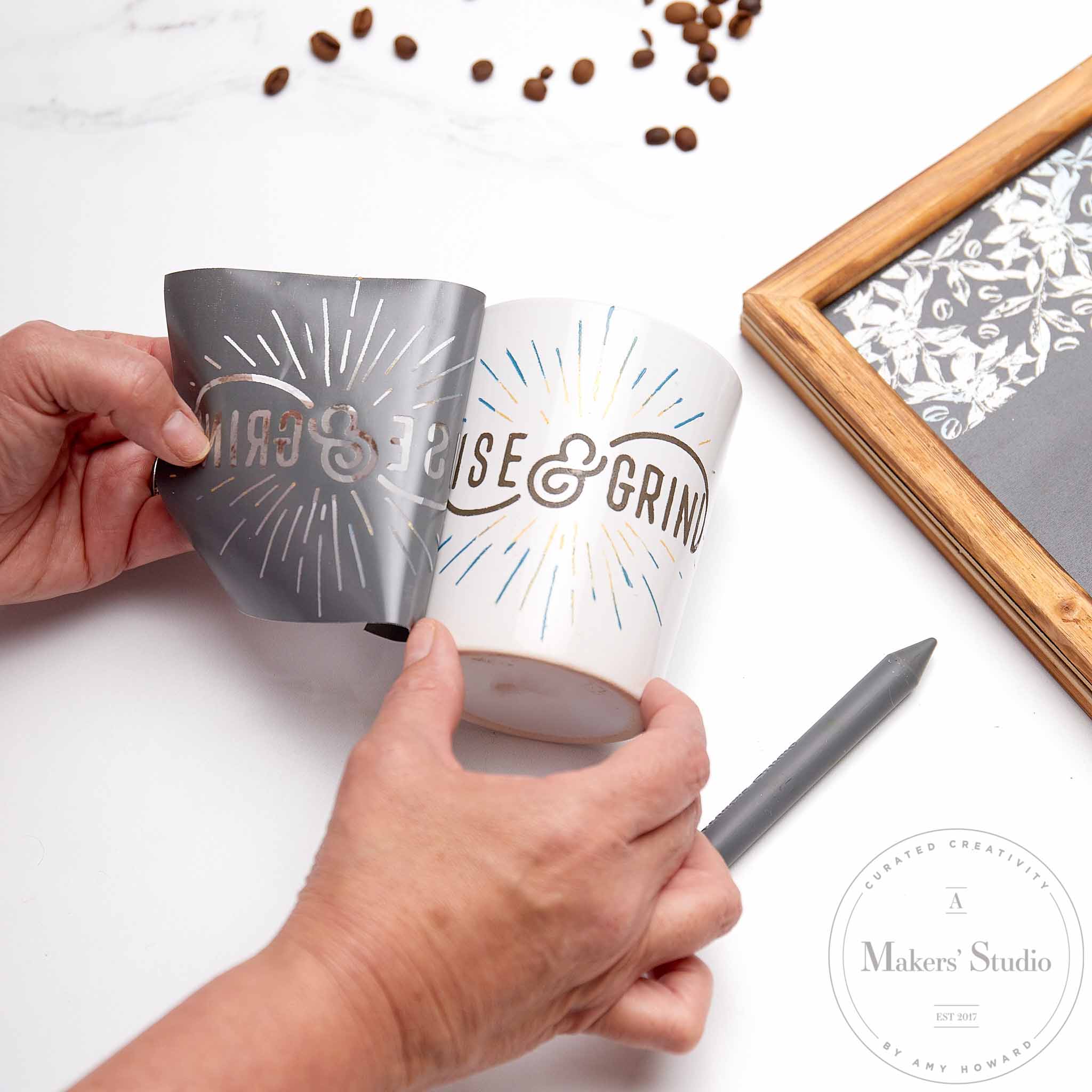 Coffee Bar - Mesh Stencil 12x18