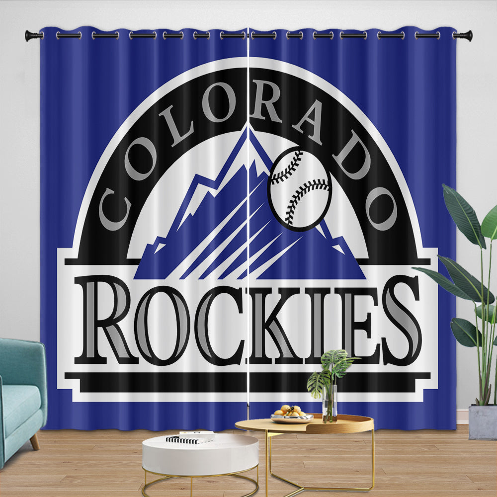 Colorado Rockies Curtains Blackout Window Drapes Room Decoration