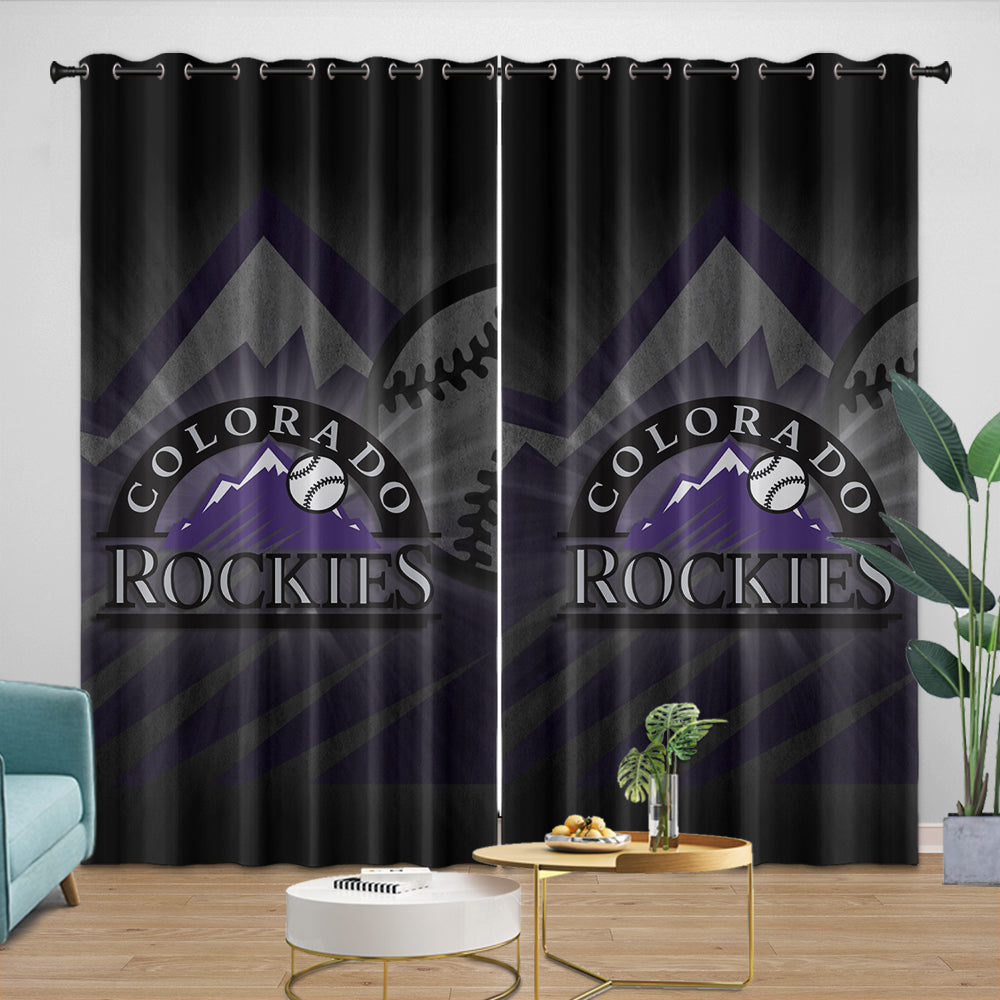 Colorado Rockies Curtains Blackout Window Drapes Room Decoration