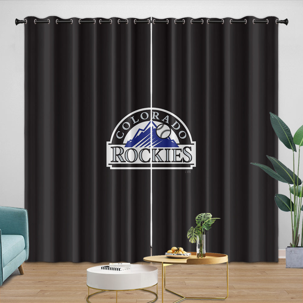 Colorado Rockies Curtains Blackout Window Drapes Room Decoration