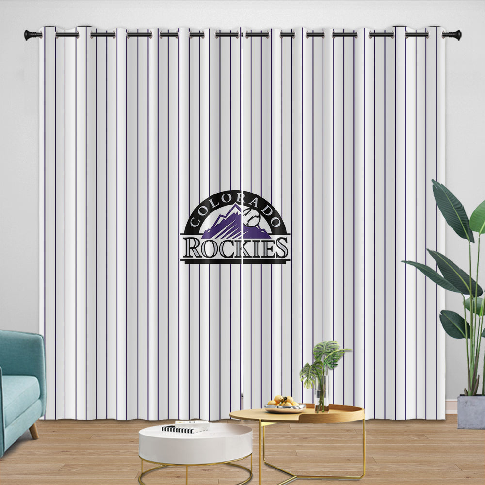 Colorado Rockies Curtains Blackout Window Drapes Room Decoration