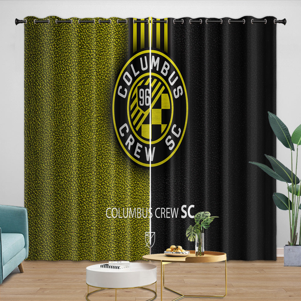 Columbus Crew SC Curtains Blackout Window Drapes Room Decoration