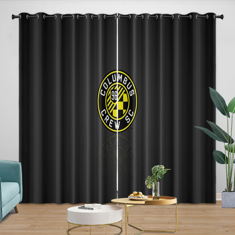Columbus Crew SC Curtains Blackout Window Drapes Room Decoration