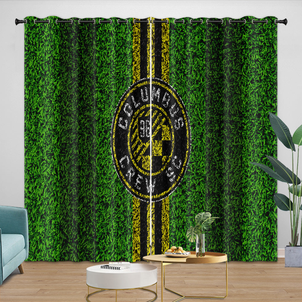 Columbus Crew SC Curtains Blackout Window Drapes Room Decoration
