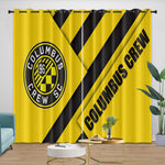 Columbus Crew SC Curtains Blackout Window Drapes Room Decoration