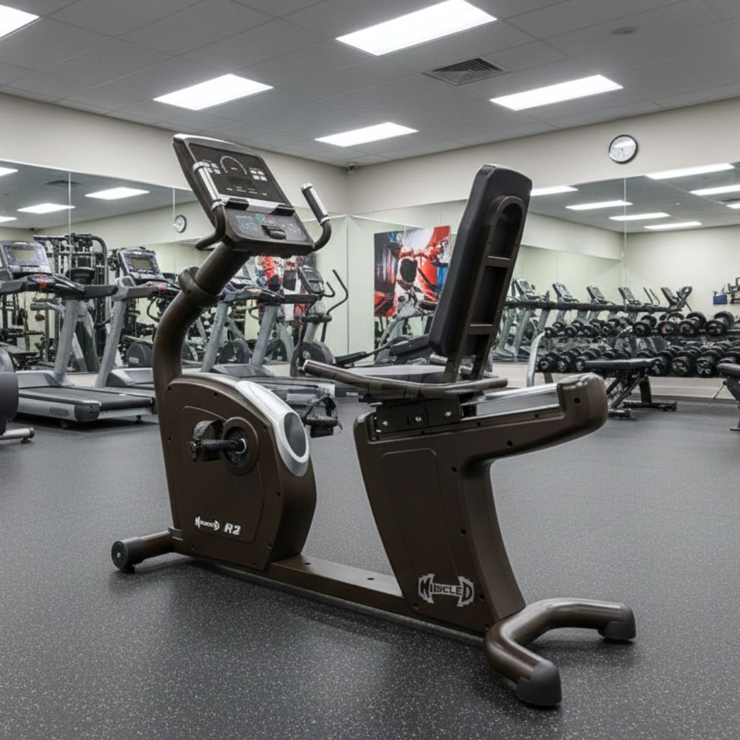 Commercial Recumbent Bike - LED Screen - Muscle D Fitness - Cardio - Seated - Standalone