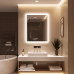 Compact Edge Glow LED Bathroom Mirror