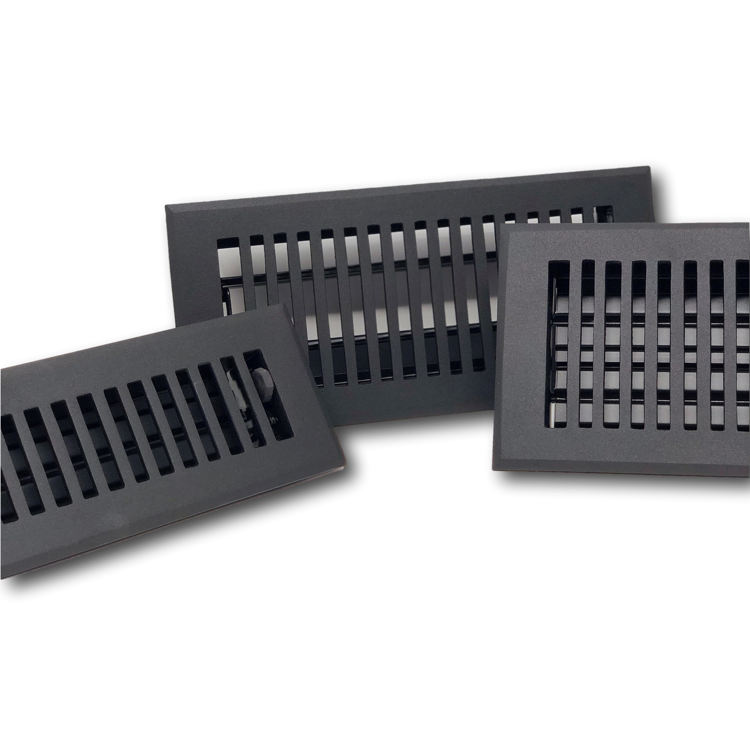 Cast Aluminum Contemporary Vent Covers - Black