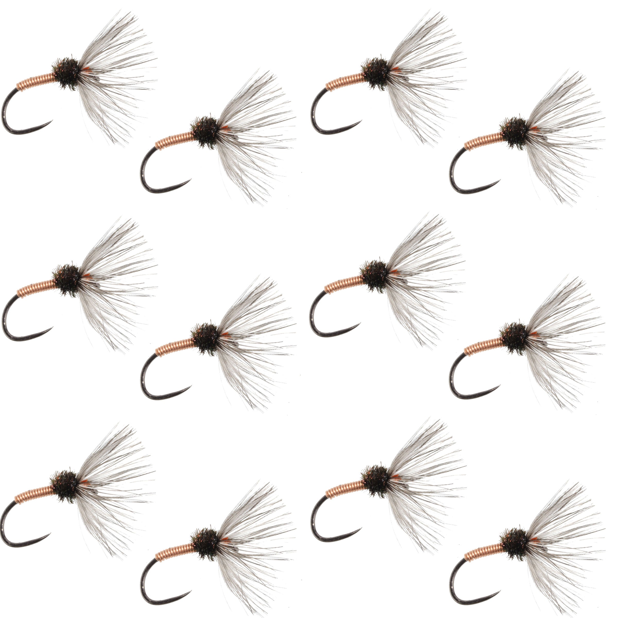 Copper Sakasa Kebari - 12 Tenkara Flies - Size 10