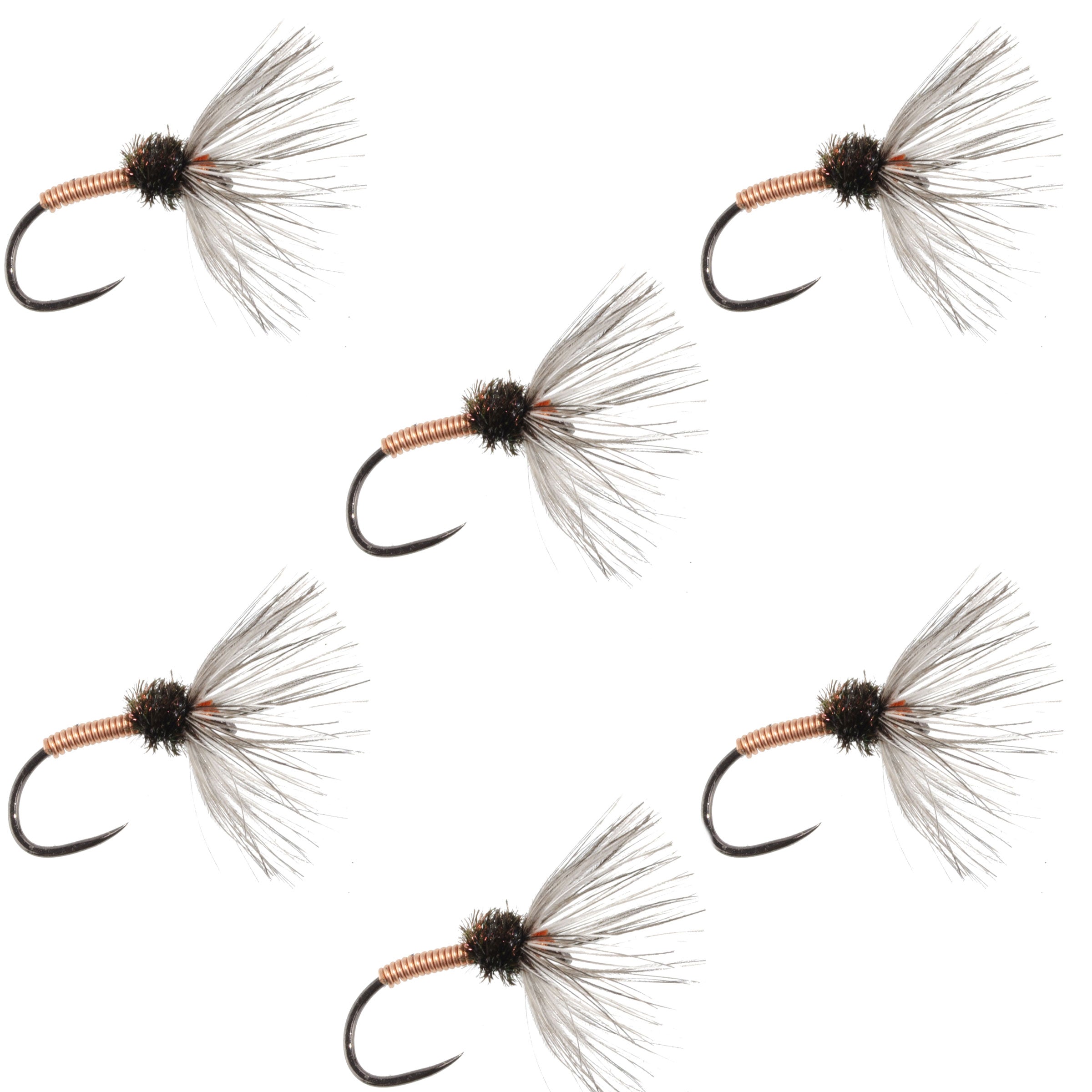 Copper Sakasa Kebari - 6 Tenkara Flies - Size 14