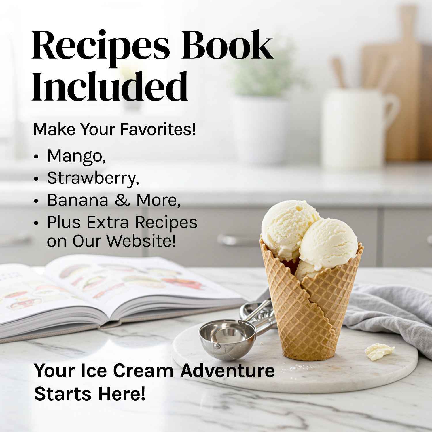 Ice Cream Maker Machine for Kids – 1.2 Quart Electric Ice Cream Makers
