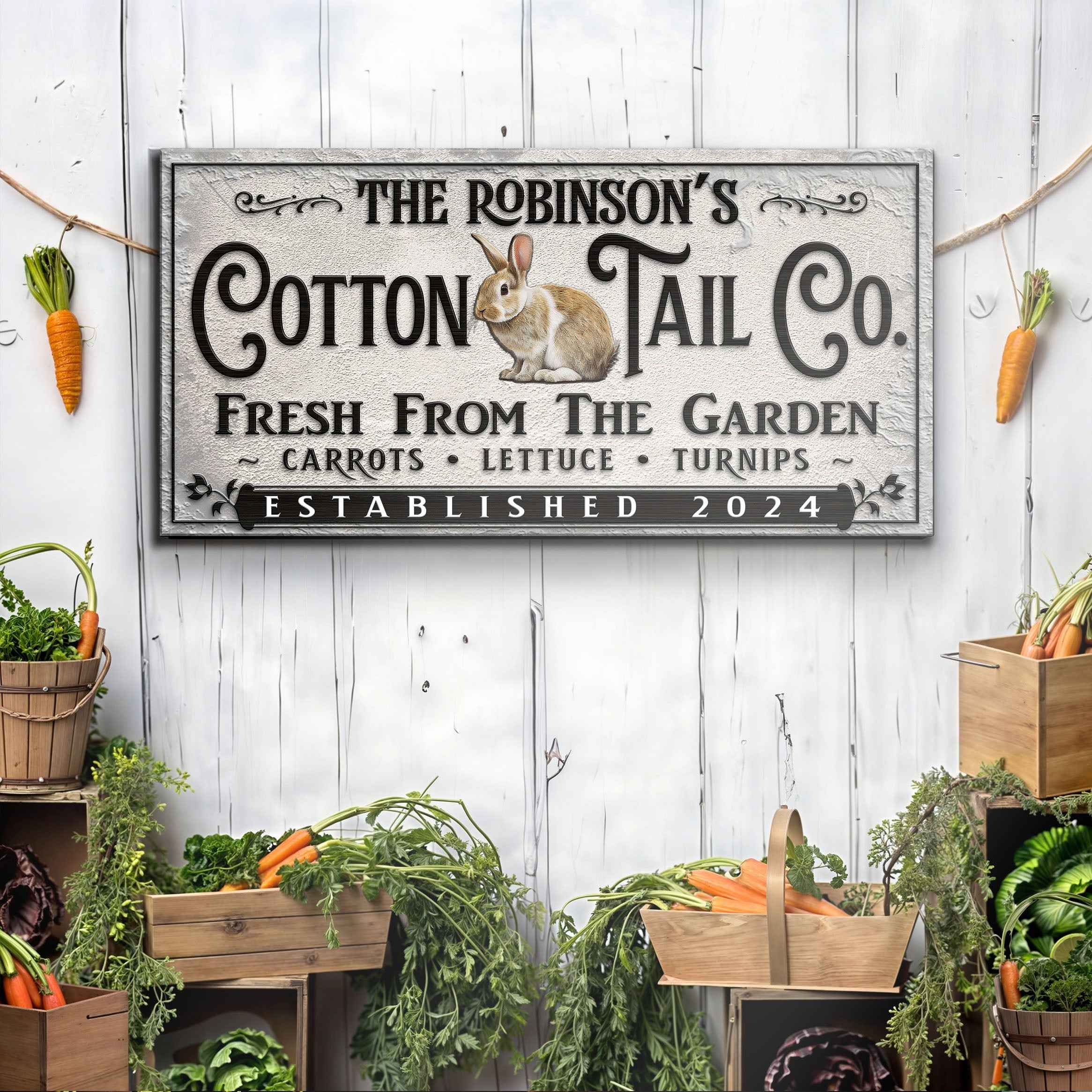 Vintage Cottontail Co Easter Sign