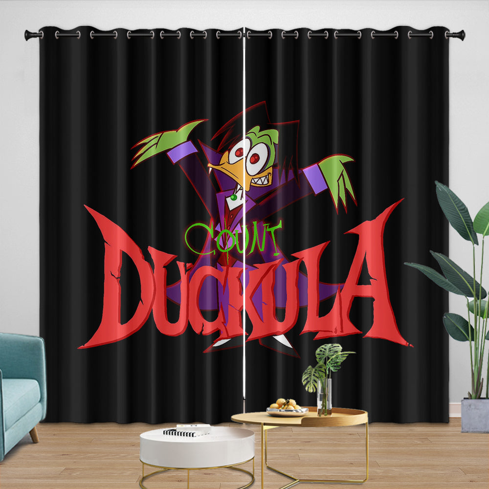 Count Duckula Curtains Pattern Blackout Window Drapes