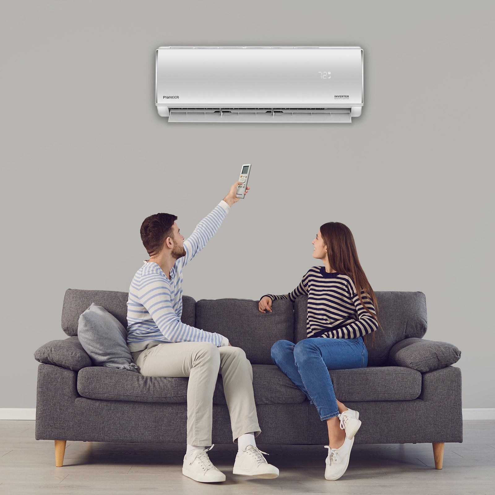 Pioneer® Diamante Essenza™ 24,000 BTU 17 SEER2 230V High-Wall Ductless Mini-Split Air Conditioner Inverter Heat Pump with 16 Ft. Kit