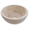 Crema Antiqua Travertine Natural Stone Under-mount Sink Honed and Filled (D)12" (H)6"-Clearance