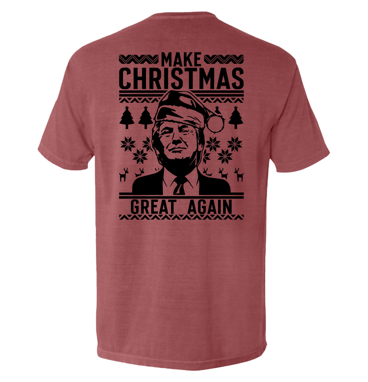Make Christmas Great Again Trump Sweater Print - T-Shirt