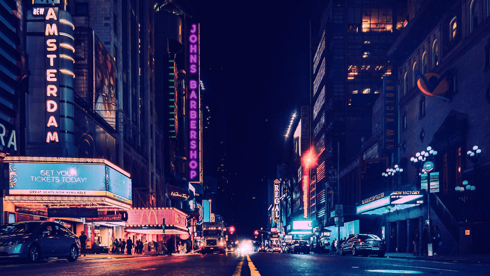 Personalized Neon Name on City Billboard Wall Mural. #6595