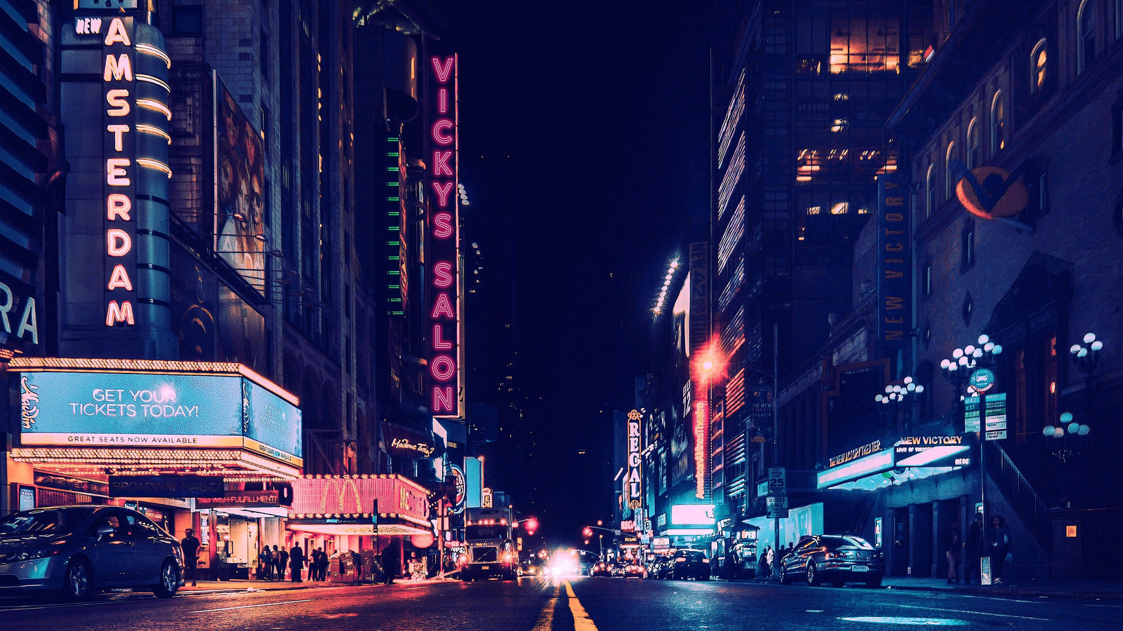 Personalized Neon Name on City Billboard Wall Mural. #6595