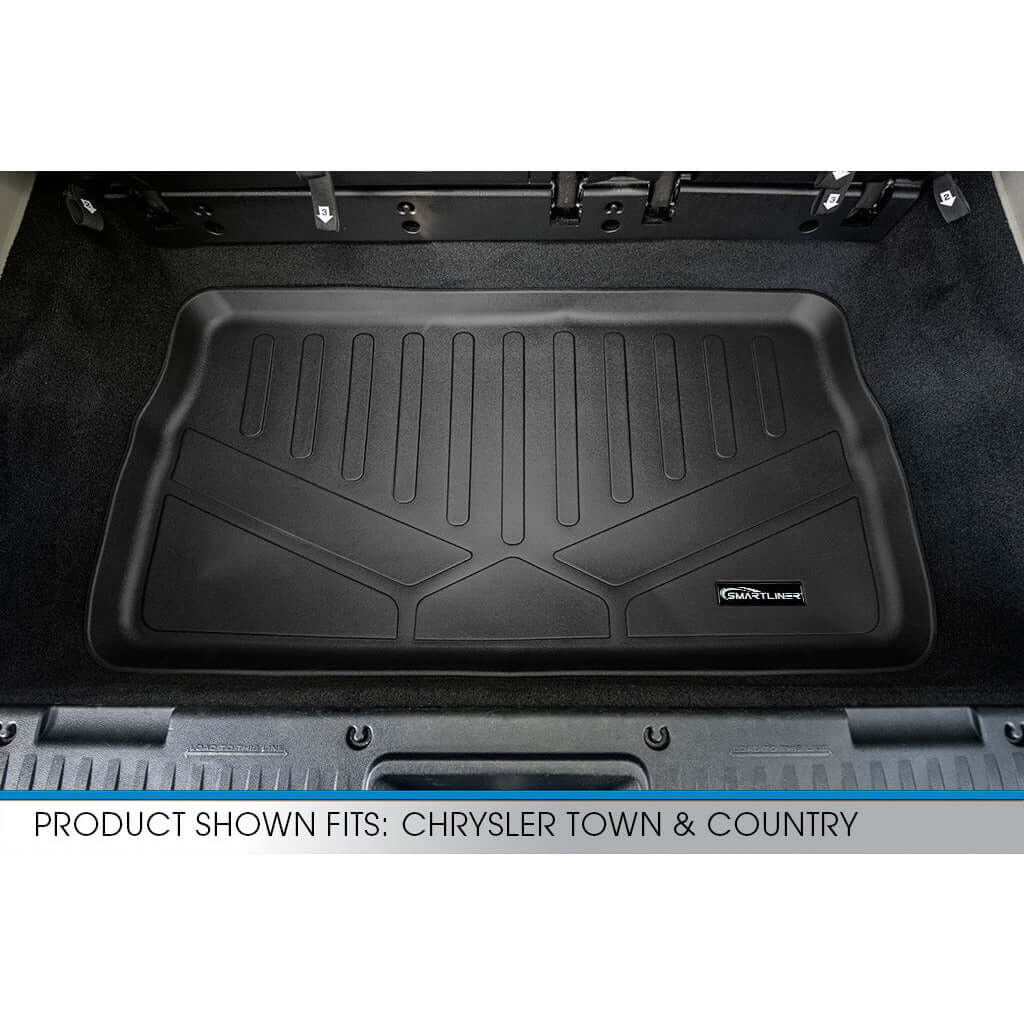 SMARTLINER Custom Fit Floor Liners For 2013-2020 Dodge Grand Caravan with Second Row Bench Seats and 1st Row Super Console