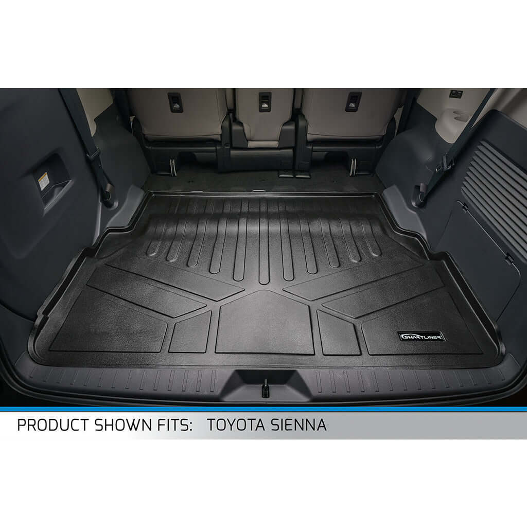 SMARTLINER Custom Fit Floor Liners For 2021-2025 Toyota Sienna with 2nd Row Bench Seat no Spare Tire