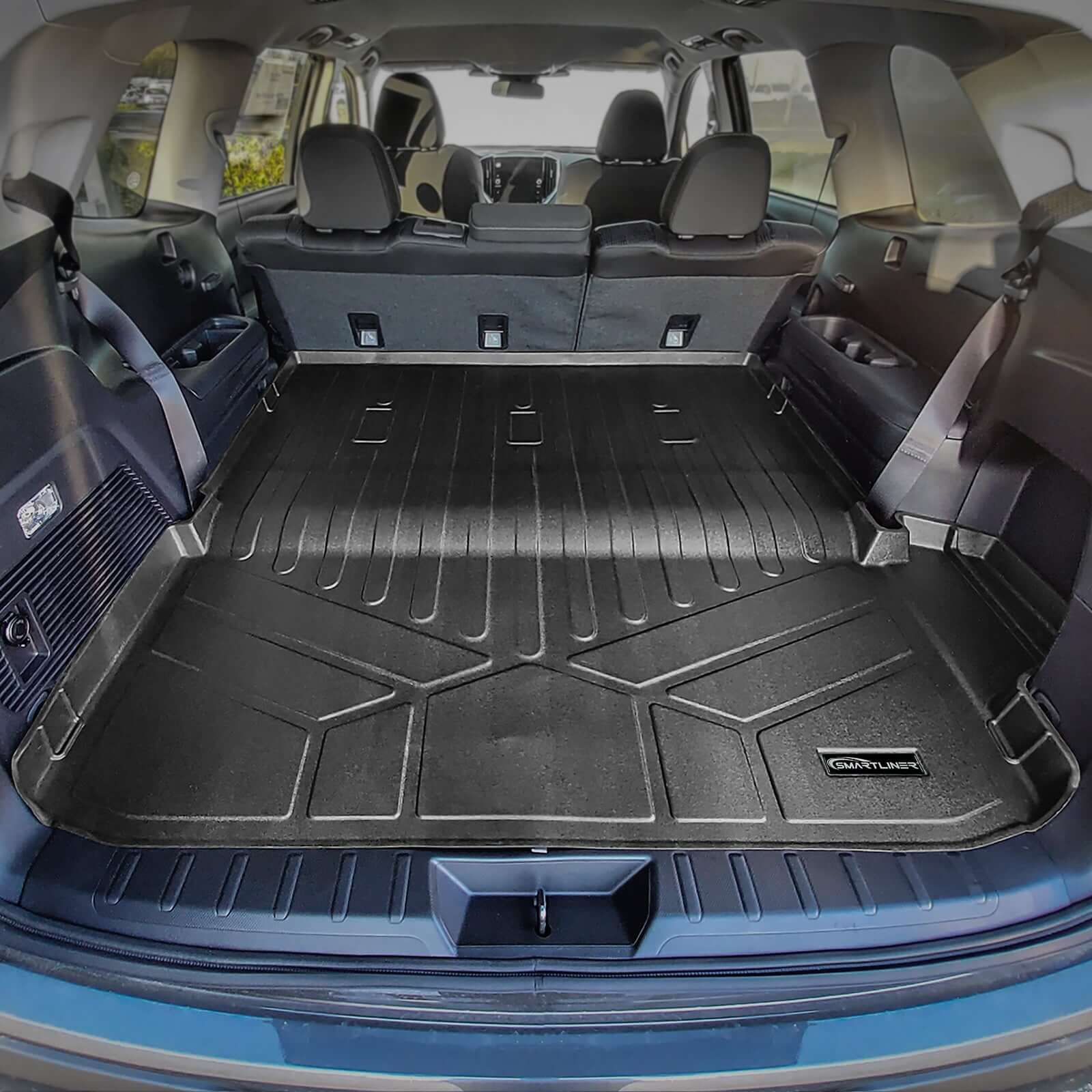 Smart Trim™ Custom Fit Floor Liners For 2019-2025 Subaru Ascent with 2nd Row Bucket Seats and No Subwoofer in the Cargo Area