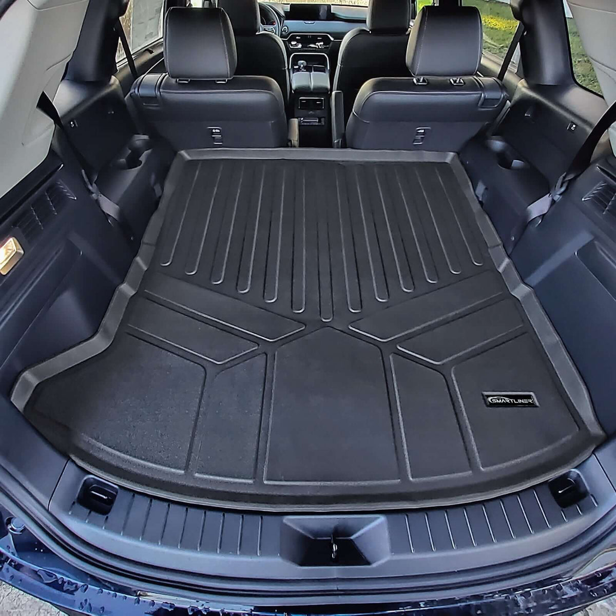 SMARTLINER Custom Fit Floor Liners For 2024-2025 Mazda CX-90 Plug-In Hybrid (Only Fits 2nd Row Bucket Seats With Center Console)