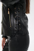 Genuine Mink Fur Embossed Leather Jacket
