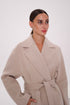 Cambridge Comfort Wraparound Wool Cashmere Coat in Nude