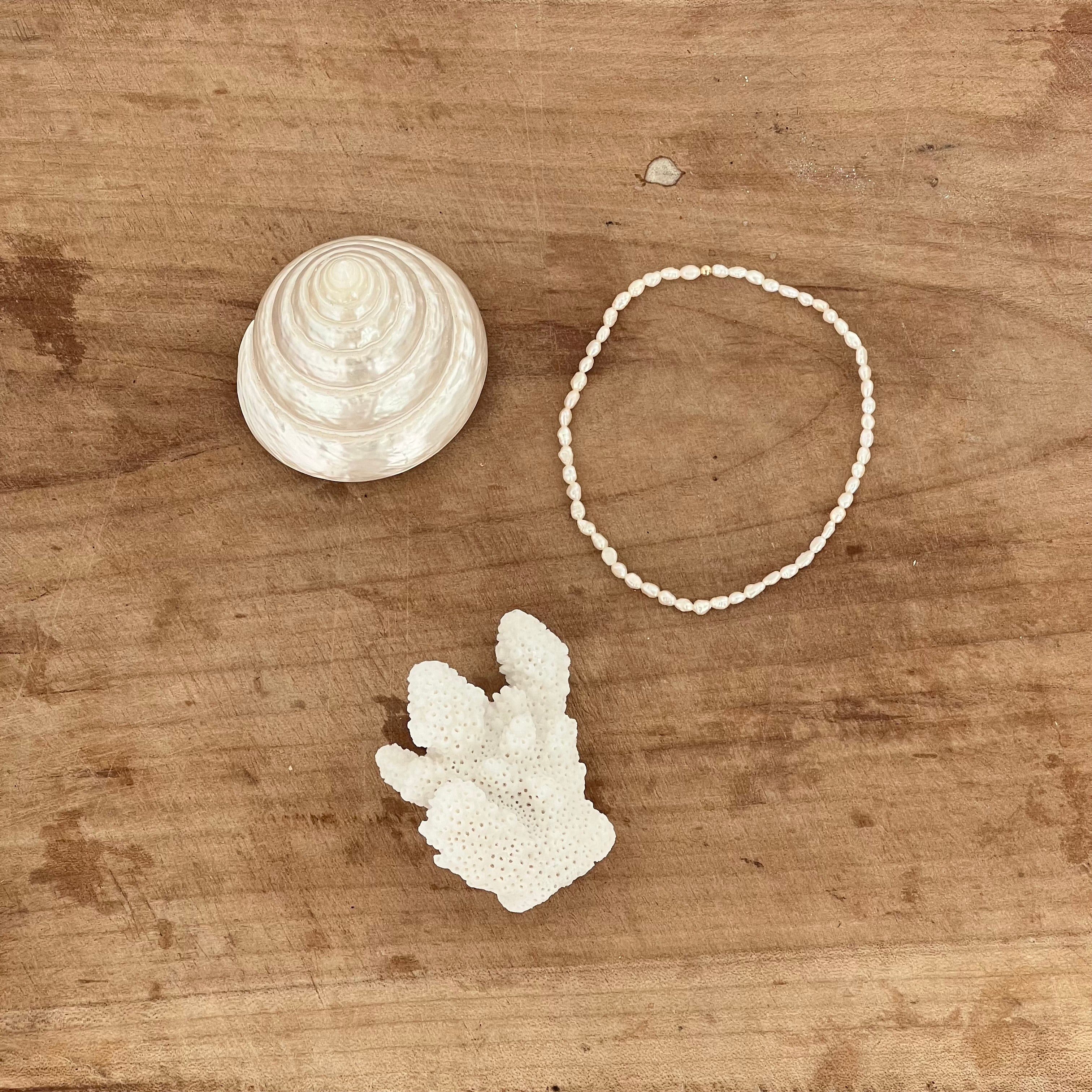 Petite Vintage Pearl Anklet