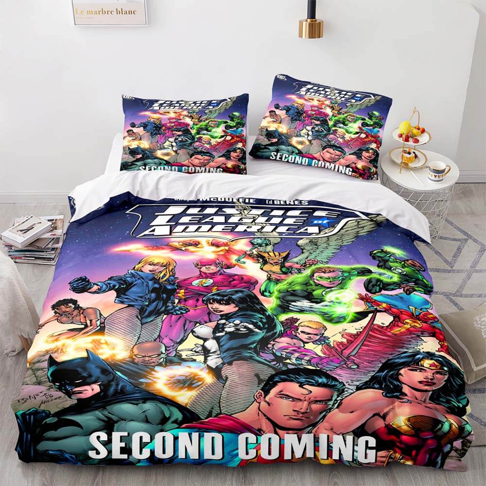 DC Justice League Bedding Set Throw Quilt Duvet Cover Bedding Sets