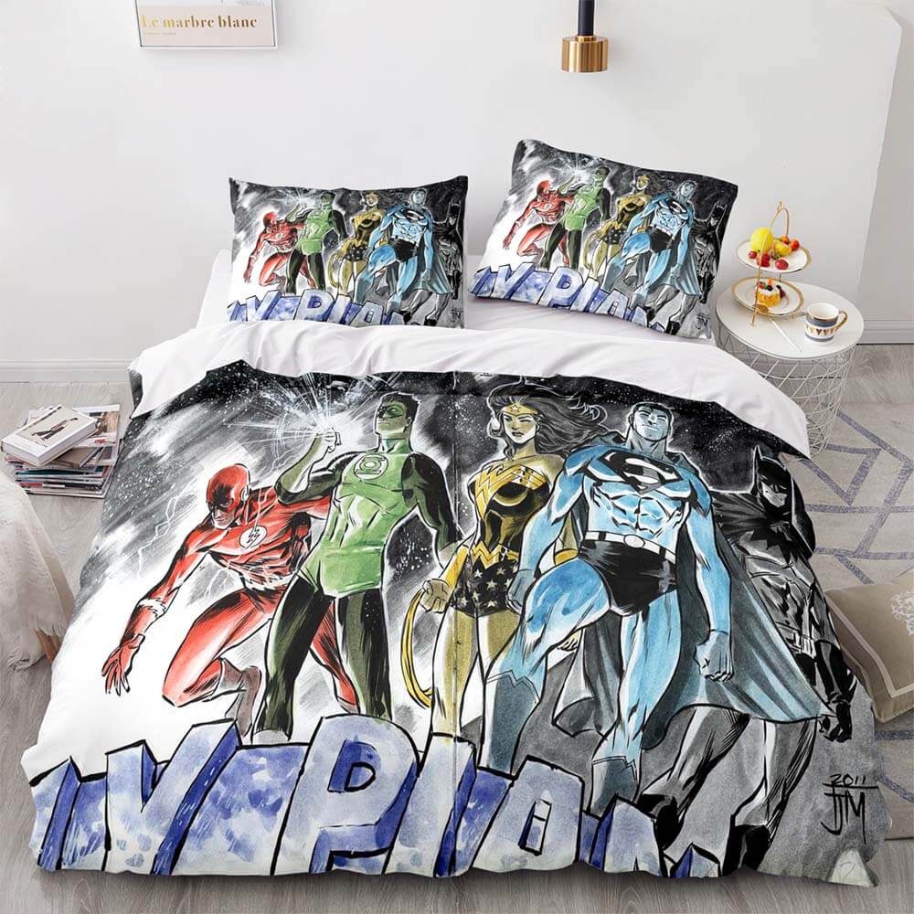 DC Justice League Bedding Set Throw Quilt Duvet Cover Bedding Sets