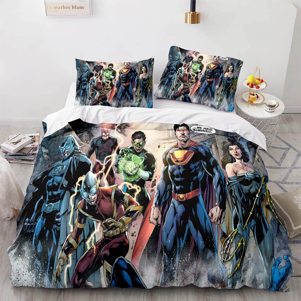 DC Justice League Bedding Set Throw Quilt Duvet Cover Bedding Sets