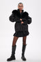 Pre-Order. Re-Stock Ships November 1. Amanda Genuine Fur Trim Down Fill Coat
