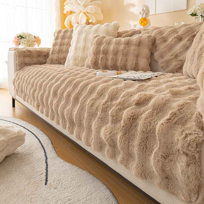 Non-slip Faux Fur Sofa Cover – Super Soft, Fluffy, and Stylish Couch Covers I