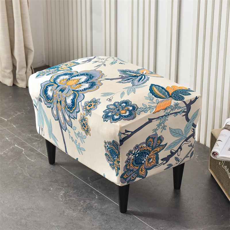 Stretch Spandex Nordic Floral Removable Wing Chair Cover, Relaxing Seat Covers Slipcovers for Armchairs