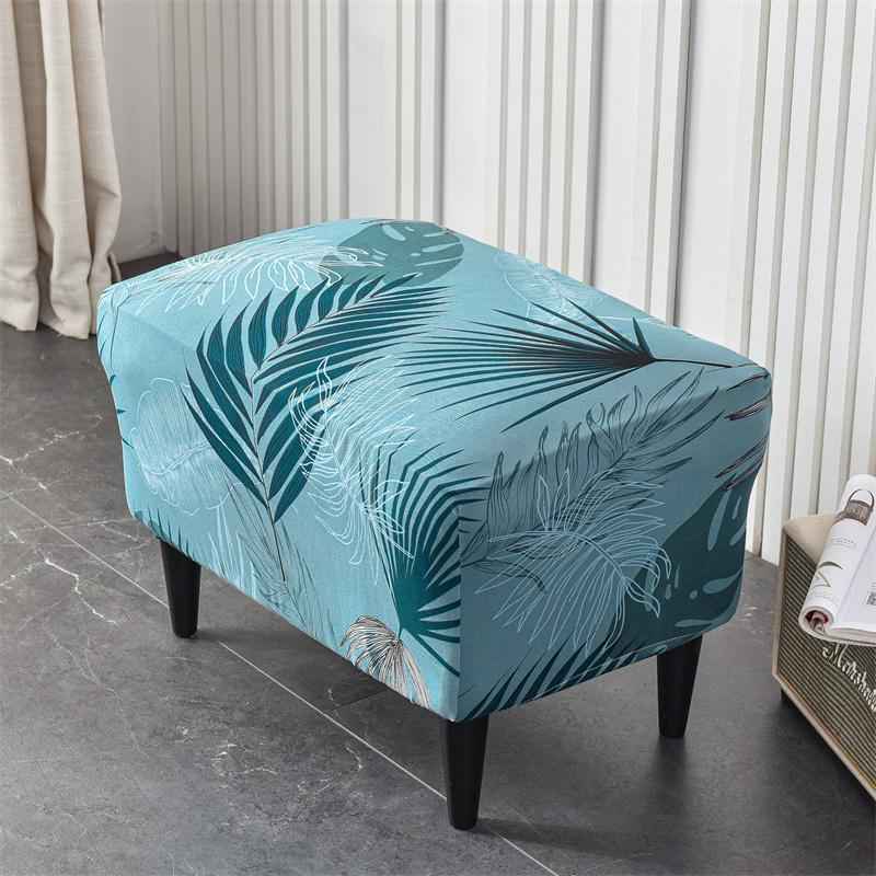 Stretch Spandex Nordic Floral Removable Wing Chair Cover, Relaxing Seat Covers Slipcovers for Armchairs