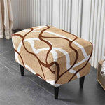 Stretch Spandex Nordic Floral Removable Wing Chair Cover, Relaxing Seat Covers Slipcovers for Armchairs