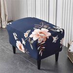 Stretch Spandex Nordic Floral Removable Wing Chair Cover, Relaxing Seat Covers Slipcovers for Armchairs