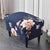 Stretch Spandex Nordic Floral Removable Wing Chair Cover, Relaxing Seat Covers Slipcovers for Armchairs