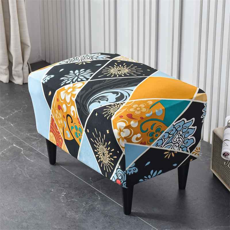 Stretch Spandex Nordic Floral Removable Wing Chair Cover, Relaxing Seat Covers Slipcovers for Armchairs