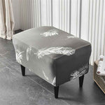 Stretch Spandex Nordic Floral Removable Wing Chair Cover, Relaxing Seat Covers Slipcovers for Armchairs